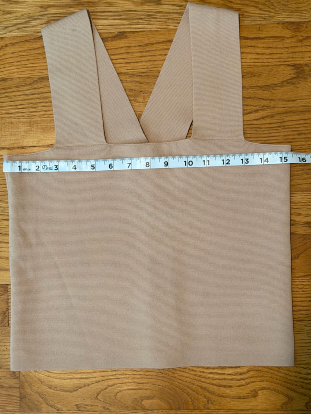 House of Harlow 1960 Compression Knit Tank NWT Toasted Almond Wide Strap Top - Picture 9 of 15